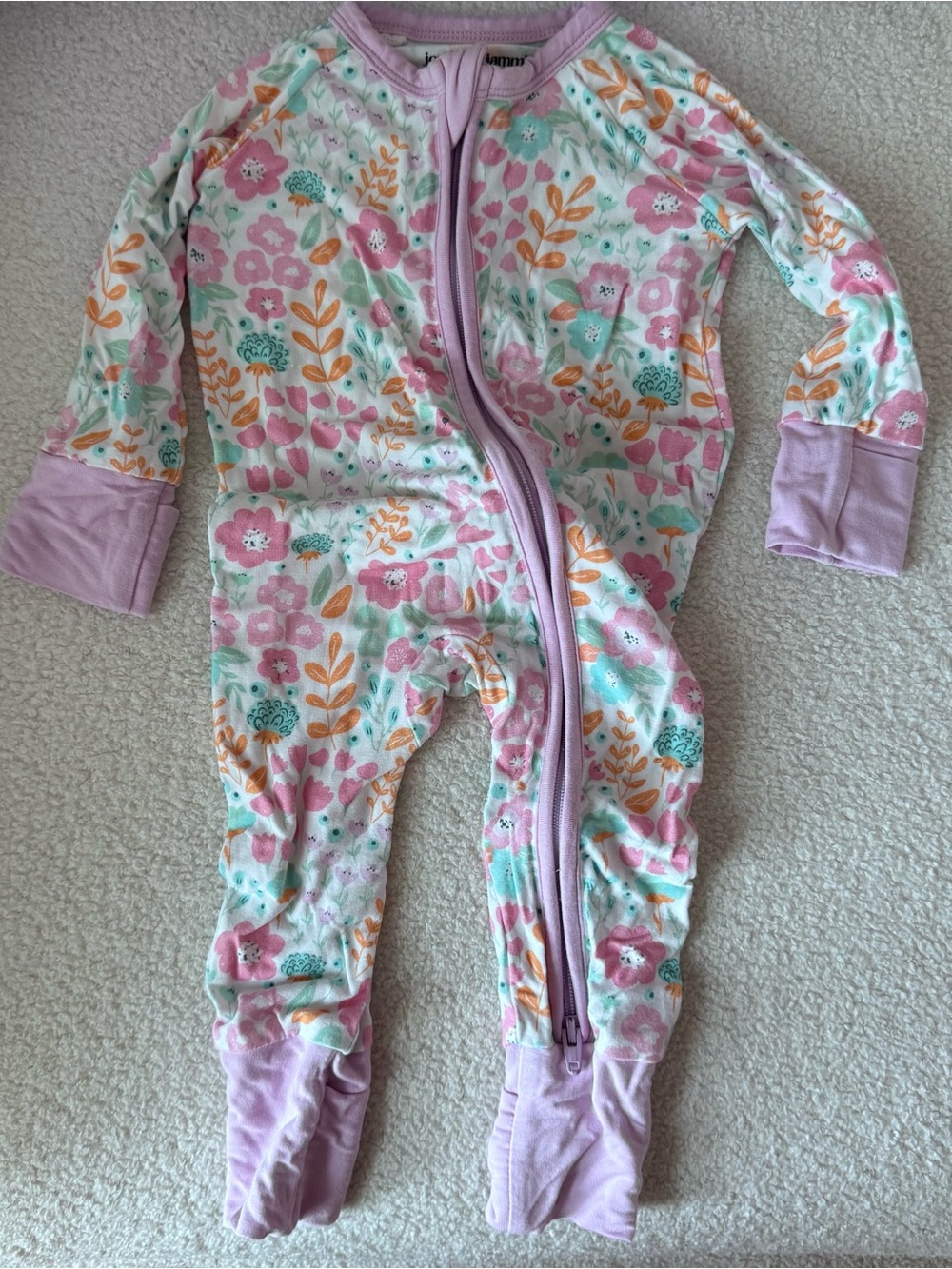 Jensen’s JammiesToddler Floral Footed One-Piece Pajamas